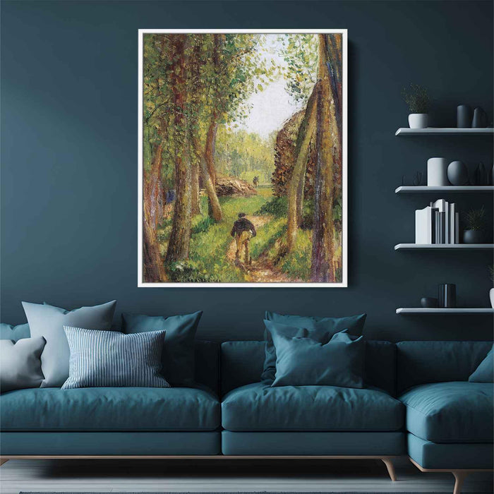 Forest scene with two figures by Camille Pissarro - Canvas Artwork