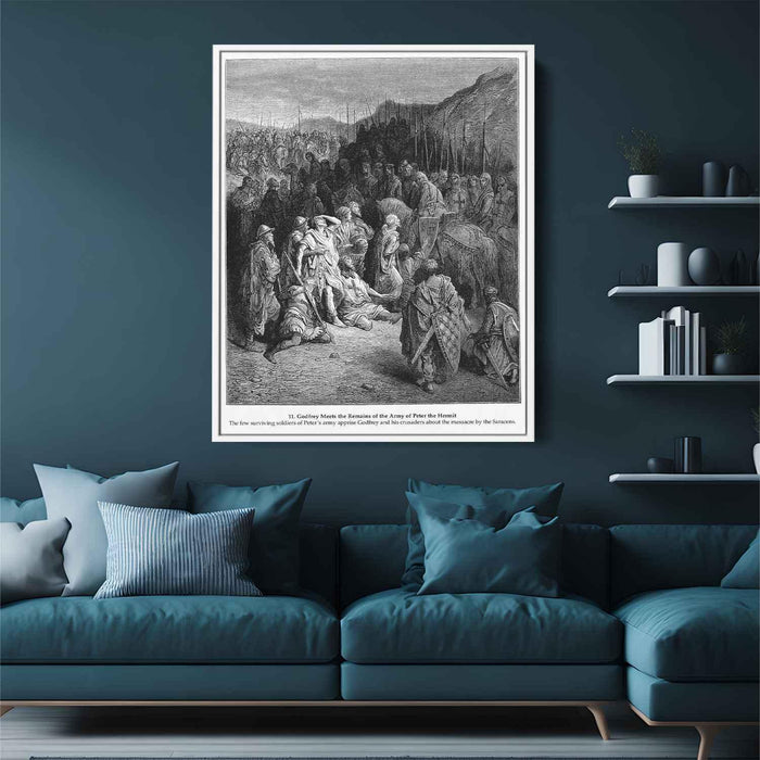 Godfrey Meets the Remains of the Army of Peter the Hermit by Gustave Dore - Canvas Artwork