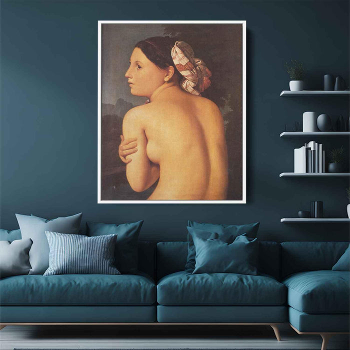 Half-figure of a Bather (1807) by Jean Auguste Dominique Ingres - Canvas Artwork