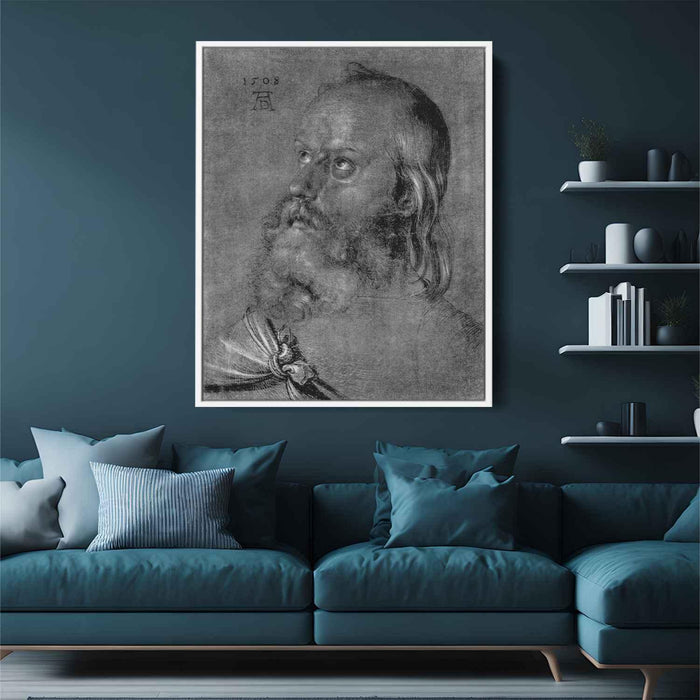 Head of an apostle (1508) by Albrecht Durer - Canvas Artwork