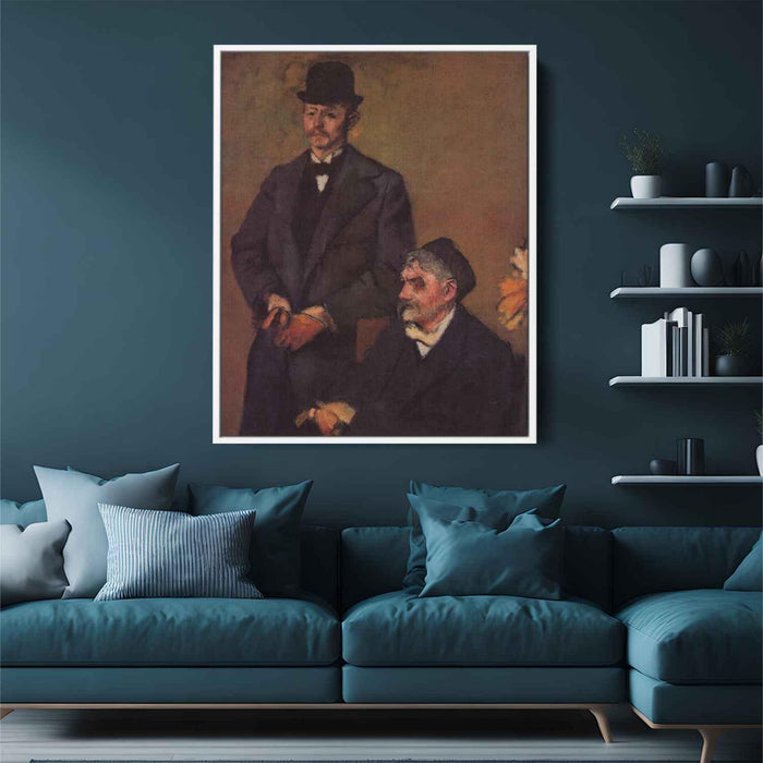 Henri Rouart and His Son Alexis (1898) by Edgar Degas - Canvas Artwork