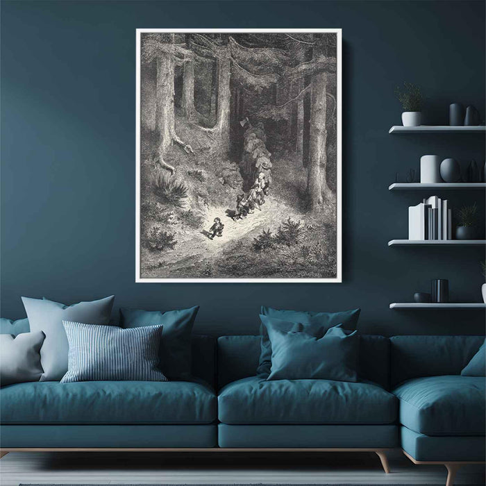 Hop-o'-My-Thumb by Gustave Dore - Canvas Artwork