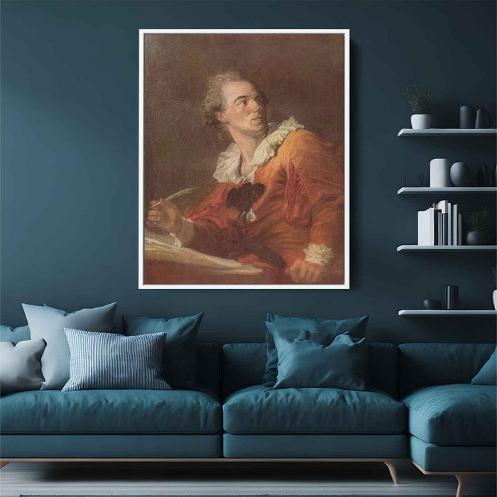 Inspiration (1769) by Jean-Honore Fragonard - Canvas Artwork