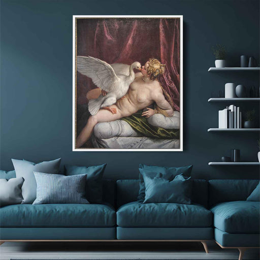 Leda and the Swan in the Palace of Fesch Ajaccio (1585) by Paolo Veronese - Canvas Artwork