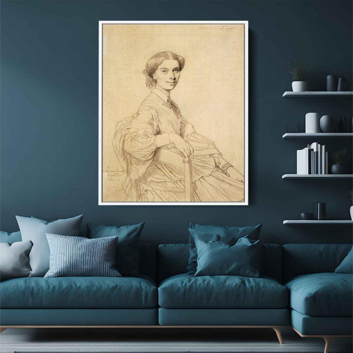 Madame Charles Gounod, born Anna Zimmermann by Jean Auguste Dominique Ingres - Canvas Artwork