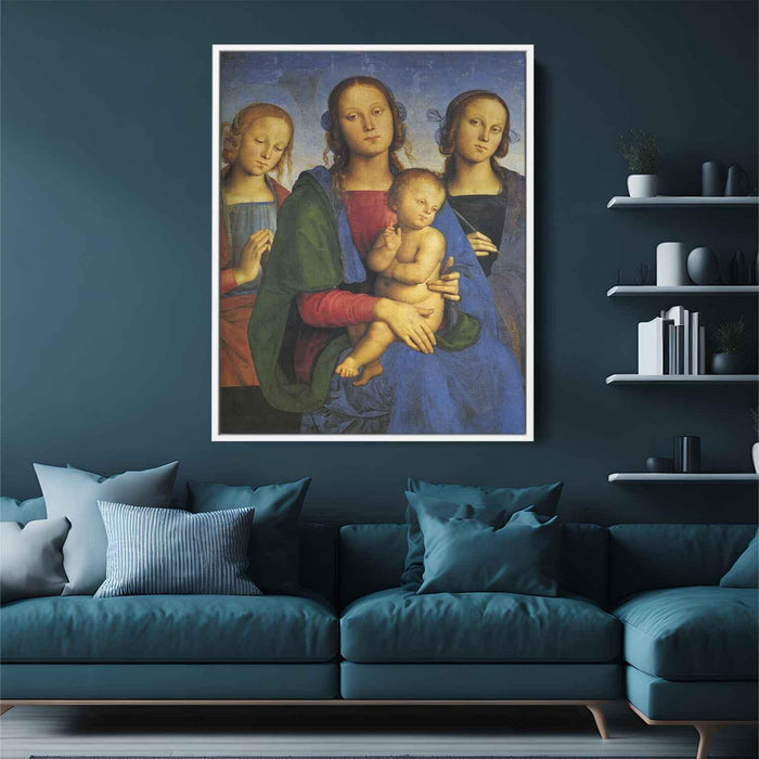 Madonna and Child with St. Catherine and St. Rosa (1493) by Pietro Perugino - Canvas Artwork