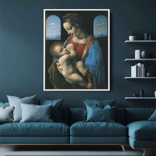 Madonna Litta (Madonna and the Child) (1490) by Leonardo da Vinci - Canvas Artwork