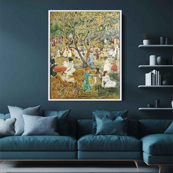 May Party (also known as May Day, Central Park) by Maurice Prendergast - Canvas Artwork