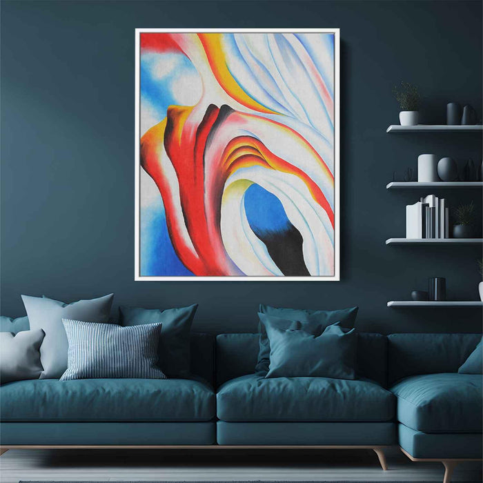 Music Pink and Blue (1918) by Georgia O'Keeffe - Canvas Artwork