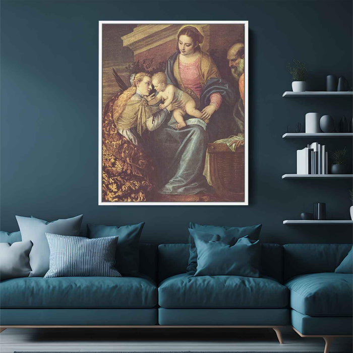 Mystic Marriage of St Catherine (1565) by Paolo Veronese - Canvas Artwork