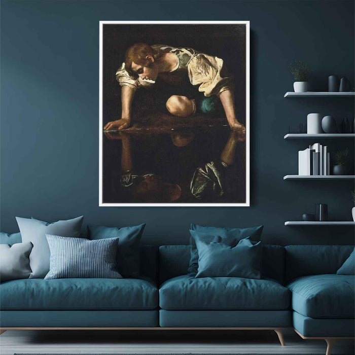 Narcissus (1599) by Caravaggio - Canvas Artwork