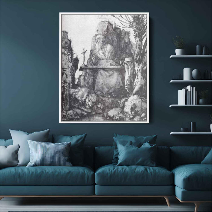 St. Jerome By The Pollard Willow (1512) by Albrecht Durer - Canvas Artwork