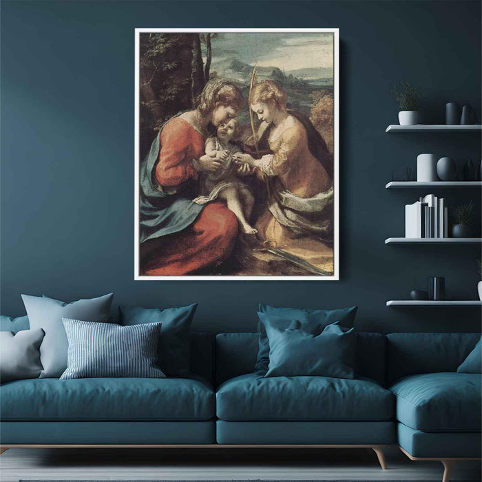 The Mystic Marriage of St. Catherine of Alexandria (1518) by Correggio - Canvas Artwork