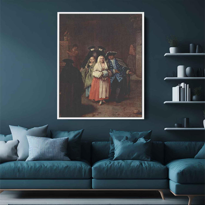 The `New World' by Pietro Longhi - Canvas Artwork