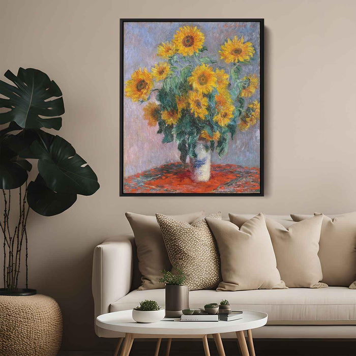 Bouquet of Sunflowers (1880) by Claude Monet - Canvas Artwork