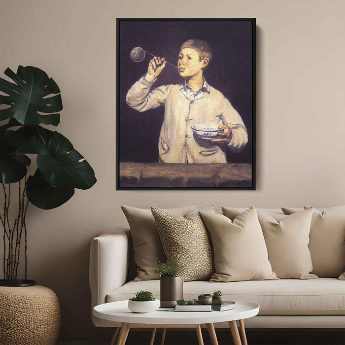 Boy Blowing Bubbles (1869) by Edouard Manet - Canvas Artwork