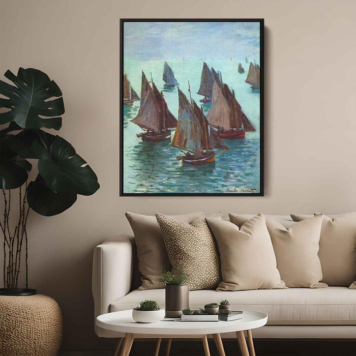 Fishing Boats, Calm Sea by Claude Monet - Canvas Artwork