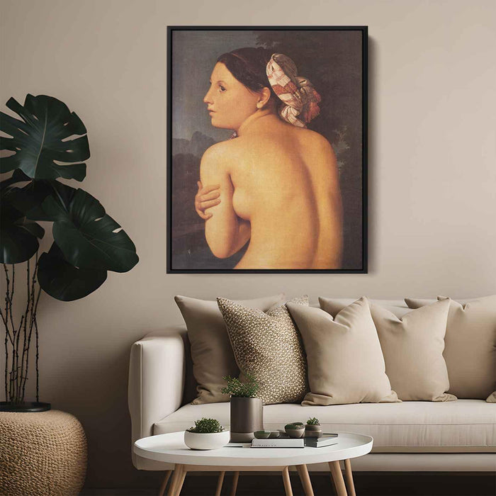 Half-figure of a Bather (1807) by Jean Auguste Dominique Ingres - Canvas Artwork