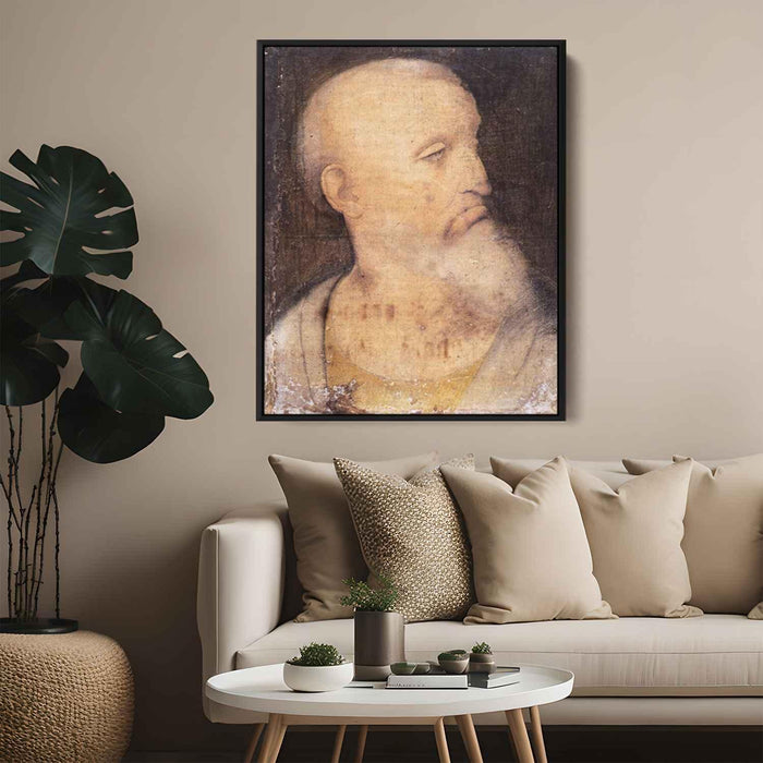 Head of St. Andrew by Leonardo da Vinci - Canvas Artwork