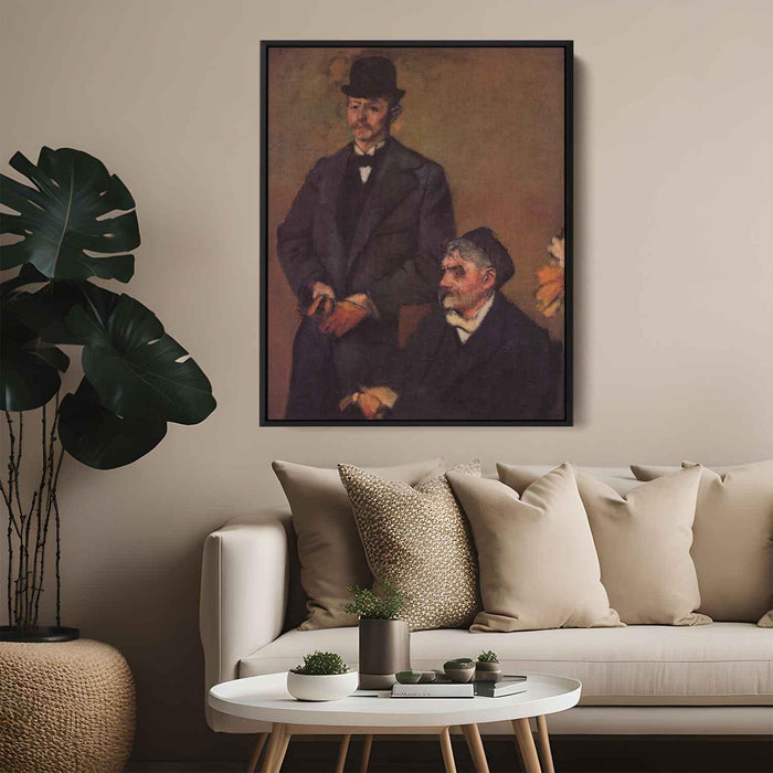 Henri Rouart and His Son Alexis (1898) by Edgar Degas - Canvas Artwork