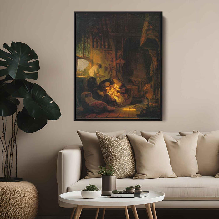 Holy Family (1640) by Rembrandt - Canvas Artwork