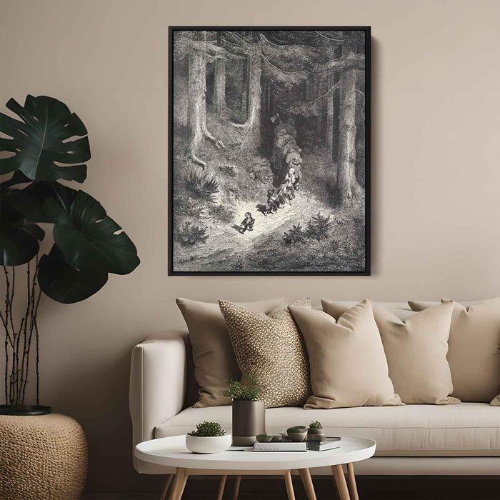 Hop-o'-My-Thumb by Gustave Dore - Canvas Artwork