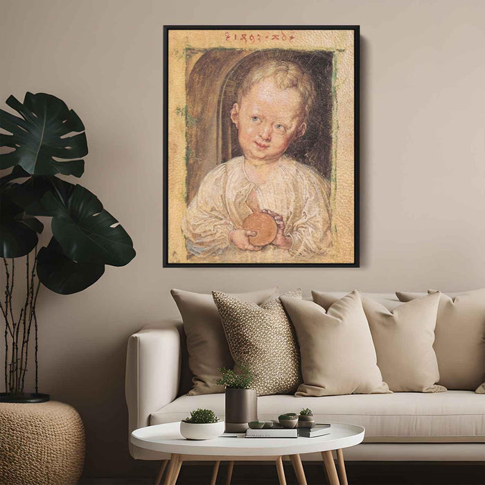 Jesus boy with Globe (1493) by Albrecht Durer - Canvas Artwork