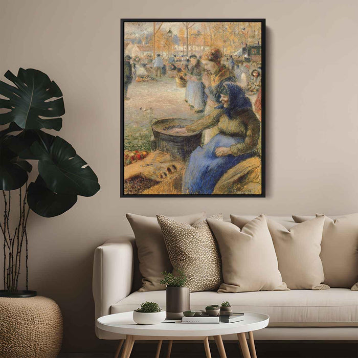 La Marchande de Marrons, Fiore de la St. Martin, Pontoise by Camille Pissarro - Canvas Artwork