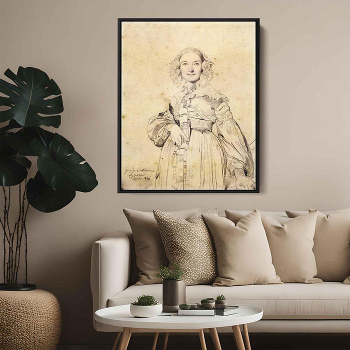 Madame Jean Auguste Dominique Ingres, born Madeleine Chapelle by Jean Auguste Dominique Ingres - Canvas Artwork