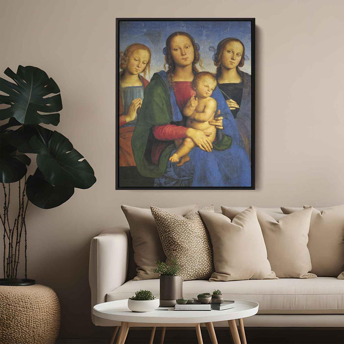 Madonna and Child with St. Catherine and St. Rosa (1493) by Pietro Perugino - Canvas Artwork