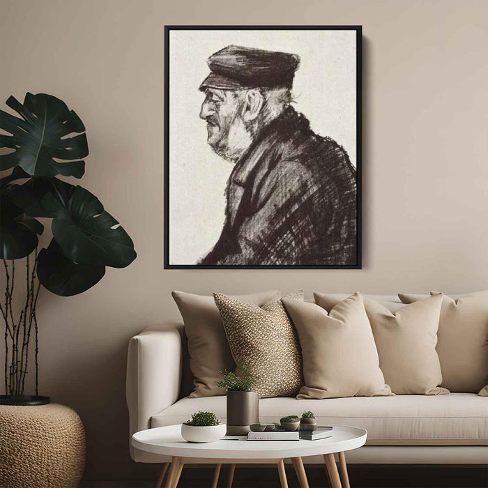 Orphan Man with Cap, Head by Vincent van Gogh - Canvas Artwork