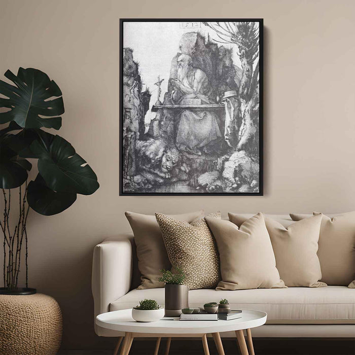 St. Jerome By The Pollard Willow (1512) by Albrecht Durer - Canvas Artwork