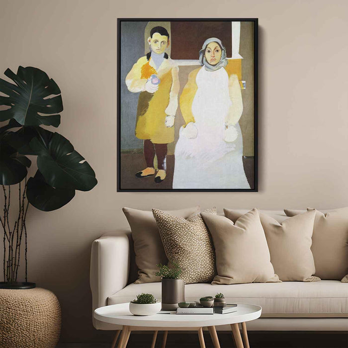 The Artist and His Mother (1936) by Arshile Gorky - Canvas Artwork