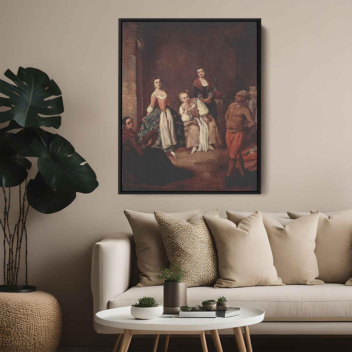 The furlana (Venetian dance) by Pietro Longhi - Canvas Artwork