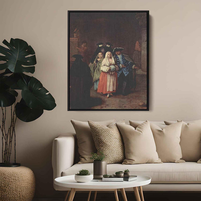 The `New World' by Pietro Longhi - Canvas Artwork