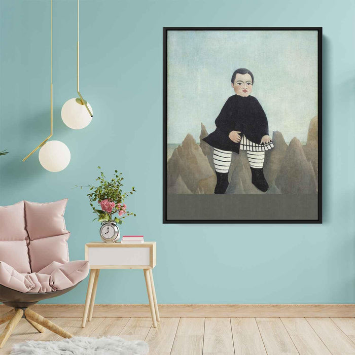 Boy on the Rocks (1895) by Henri Rousseau - Canvas Artwork