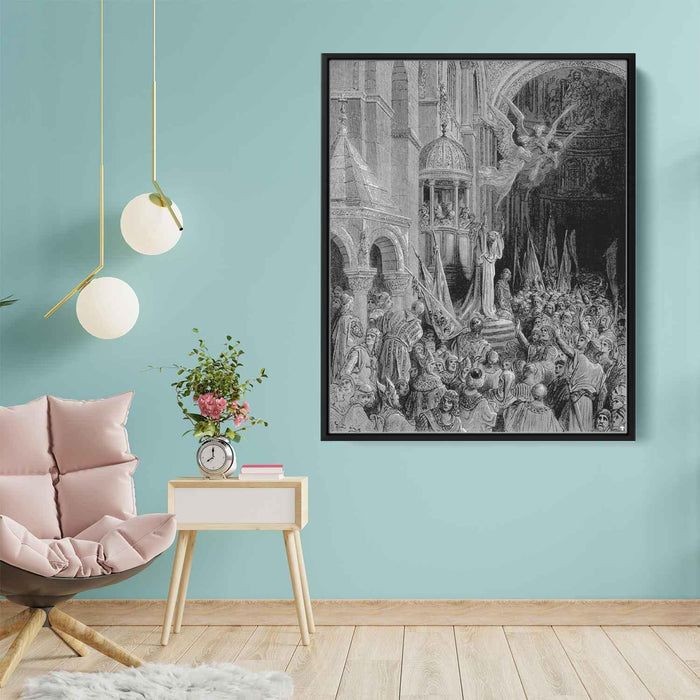 Dandolo, Doge of Venice, Preaching the Crusade by Gustave Dore - Canvas Artwork