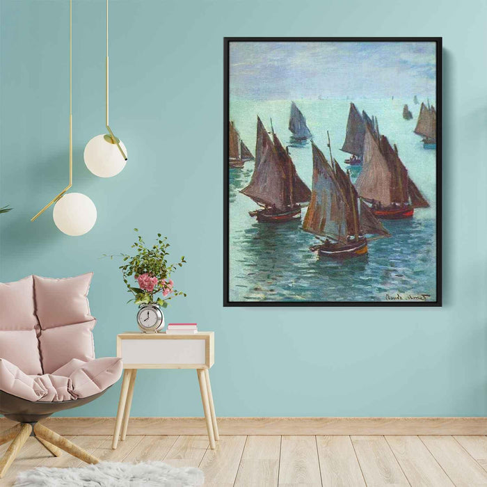 Fishing Boats, Calm Sea by Claude Monet - Canvas Artwork