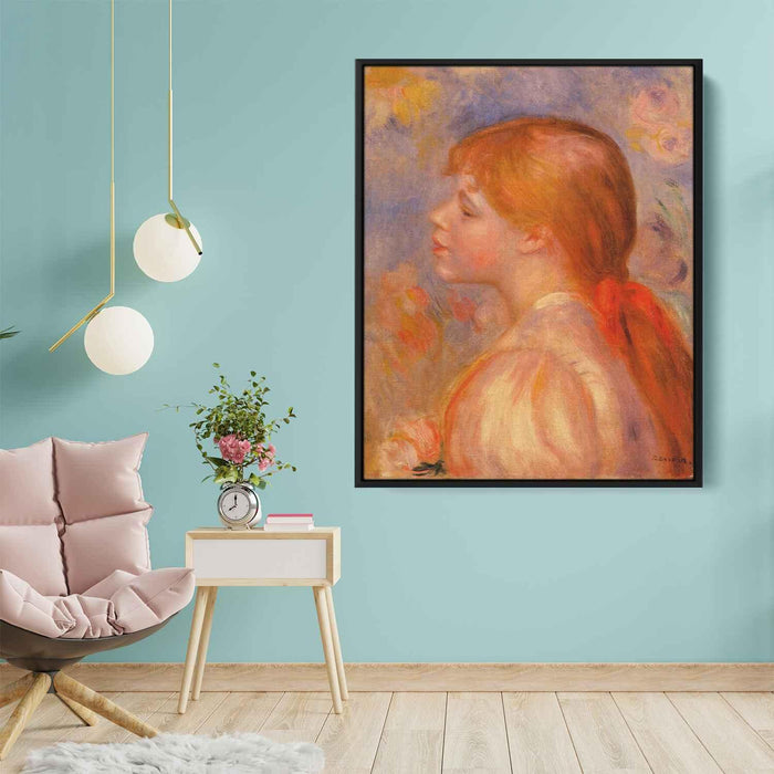 Girl With A Red Hair Ribbon 1891 Framed Print by Auguste Renoir - Fine Art  America