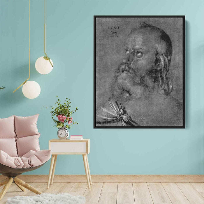 Head of an apostle (1508) by Albrecht Durer - Canvas Artwork