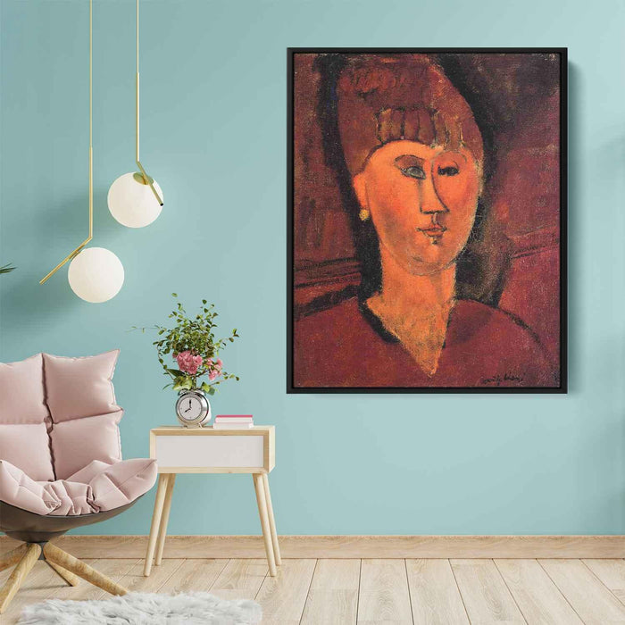 Head of Red-haired Woman (1915) by Amedeo Modigliani - Canvas Artwork