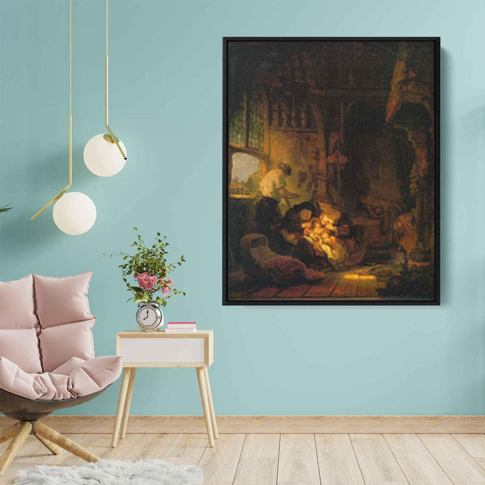 Holy Family (1640) by Rembrandt - Canvas Artwork