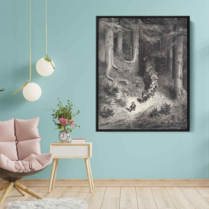 Hop-o'-My-Thumb by Gustave Dore - Canvas Artwork