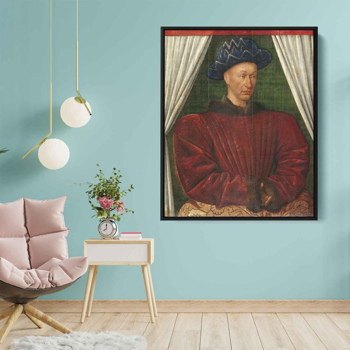 Portrait of Charles VII, King of France by Jean Fouquet - Canvas Artwork