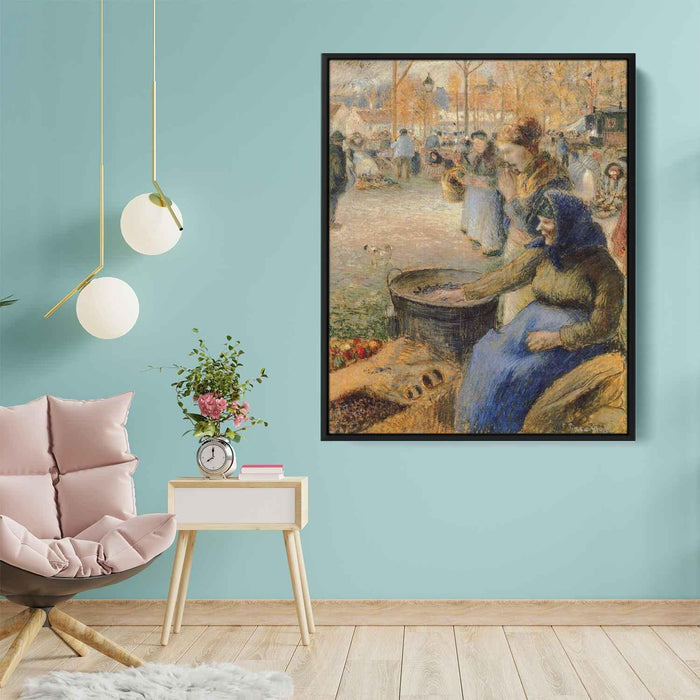 La Marchande de Marrons, Fiore de la St. Martin, Pontoise by Camille Pissarro - Canvas Artwork