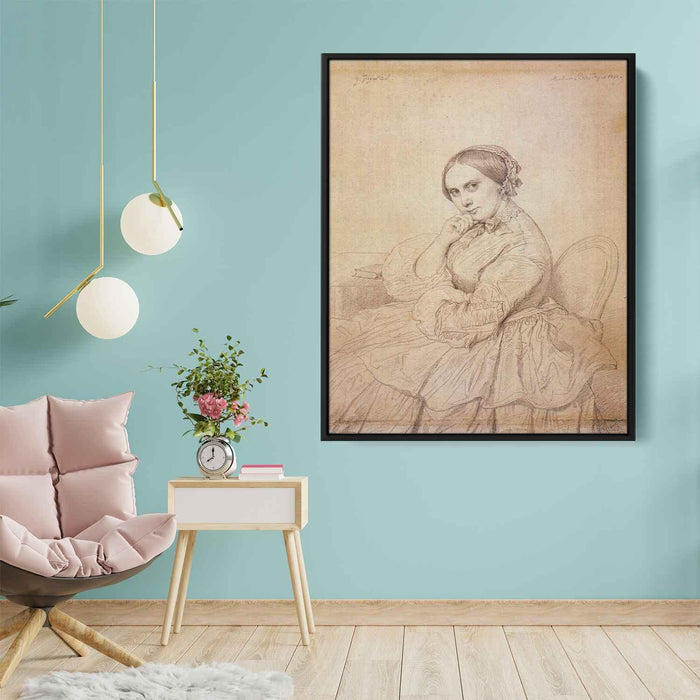Madame Jean Auguste Dominique Ingres, born Delphine Ramel by Jean Auguste Dominique Ingres - Canvas Artwork