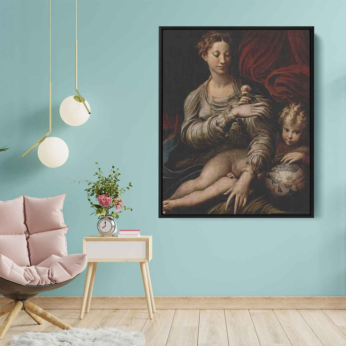 Madonna of the Rose (1530) by Parmigianino - Canvas Artwork