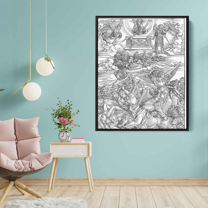 The Battle of the Angels (1498) by Albrecht Durer - Canvas Artwork