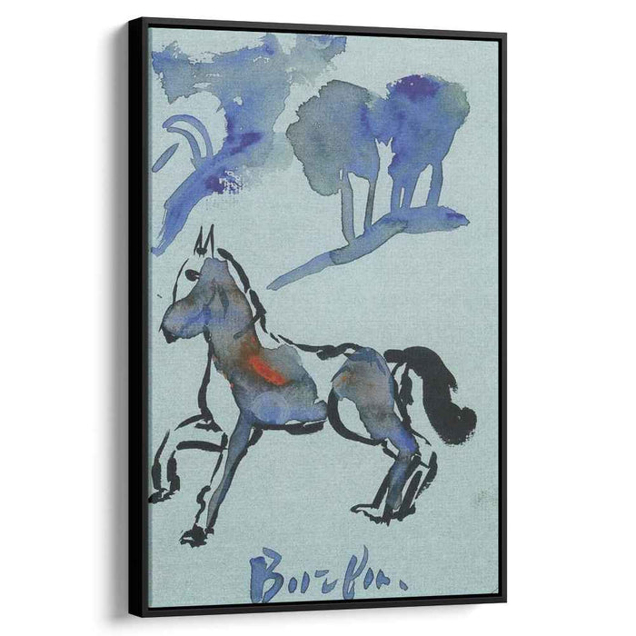 A blue horse (1917) by David Burliuk