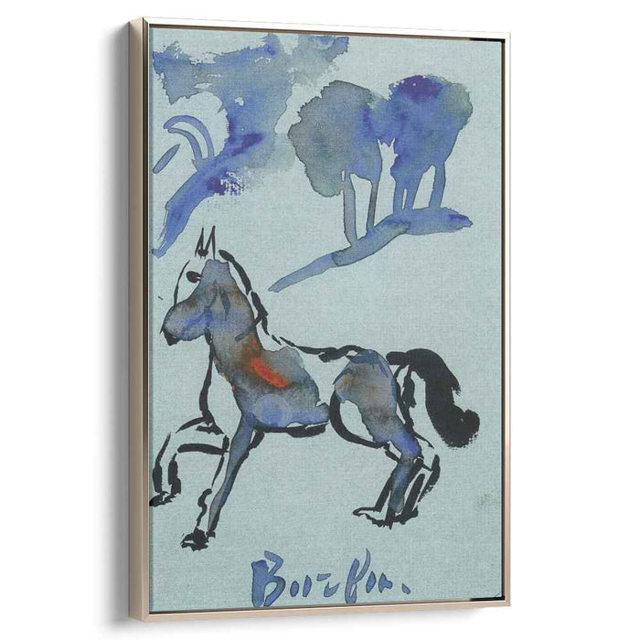 A blue horse (1917) by David Burliuk